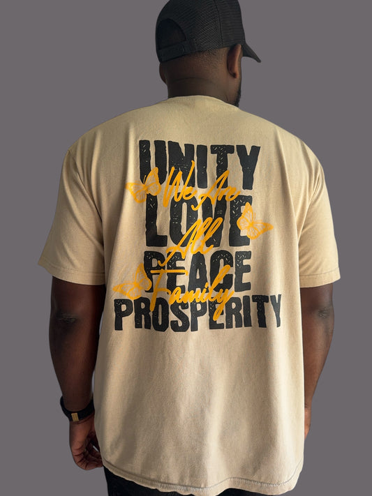 All Love Tee (Sand/Black/Gold)