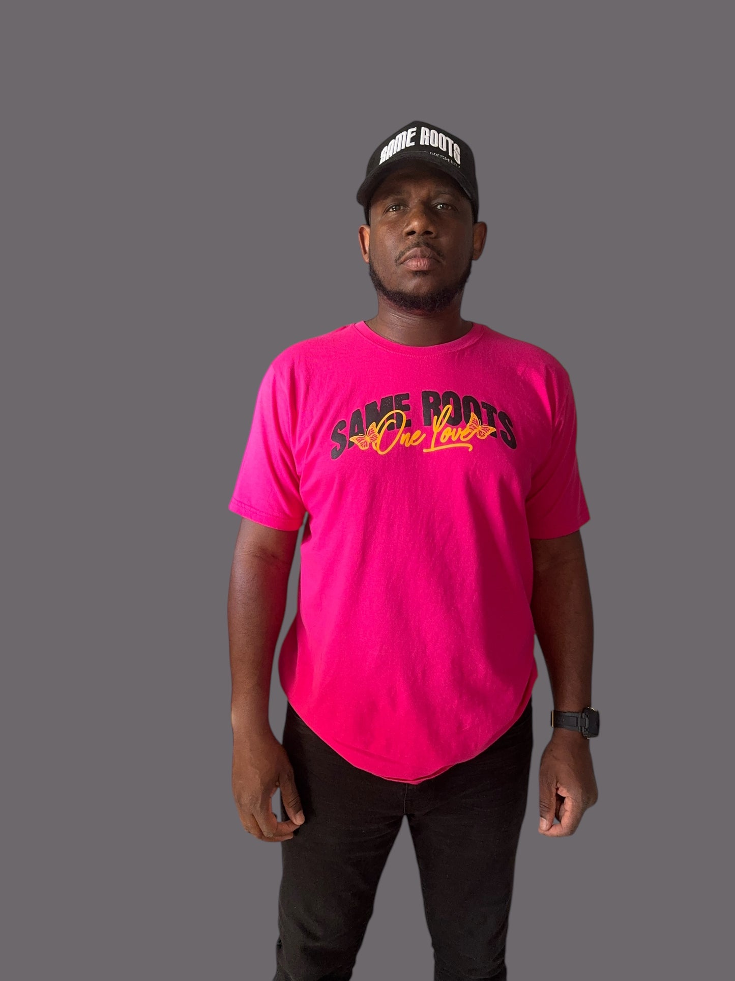 All Love Tee (Hot Pink/Black/Gold)