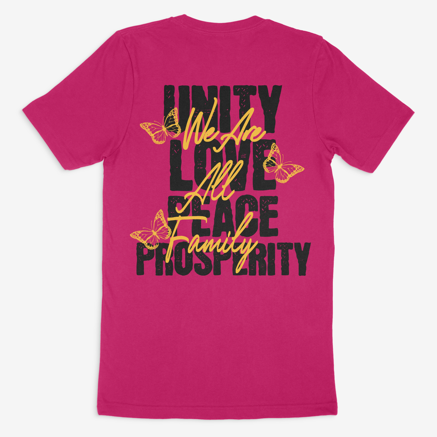 All Love Tee (Hot Pink/Black/Gold)